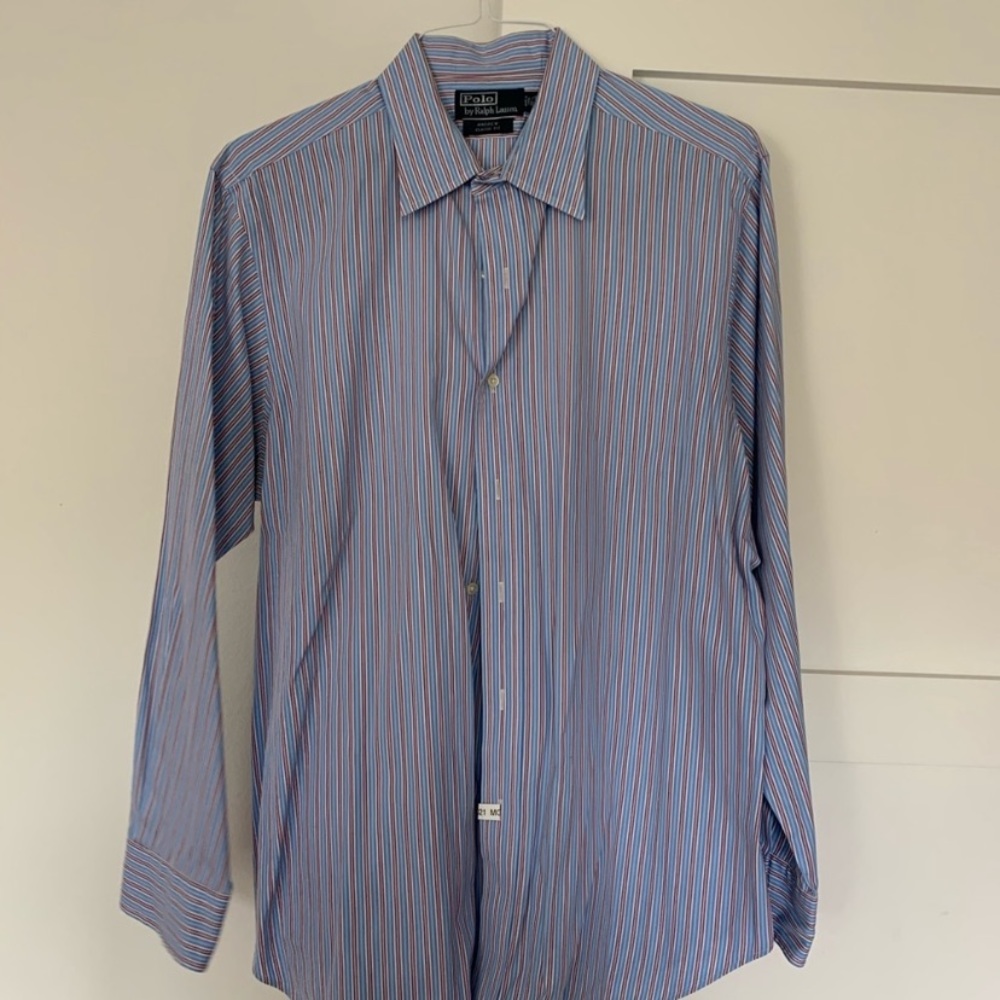 Red & Blue Striped Polo by Ralph Lauren Shirt